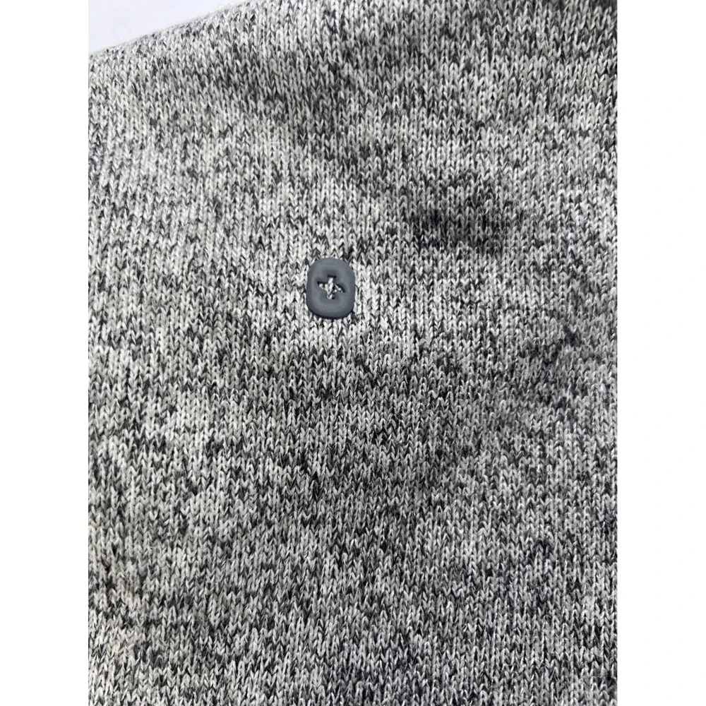 FIGS Fleece Jacket Mens XL Gray Full Zip Heathered OtoSet Embroidered Mock Neck - Picture 6 of 6